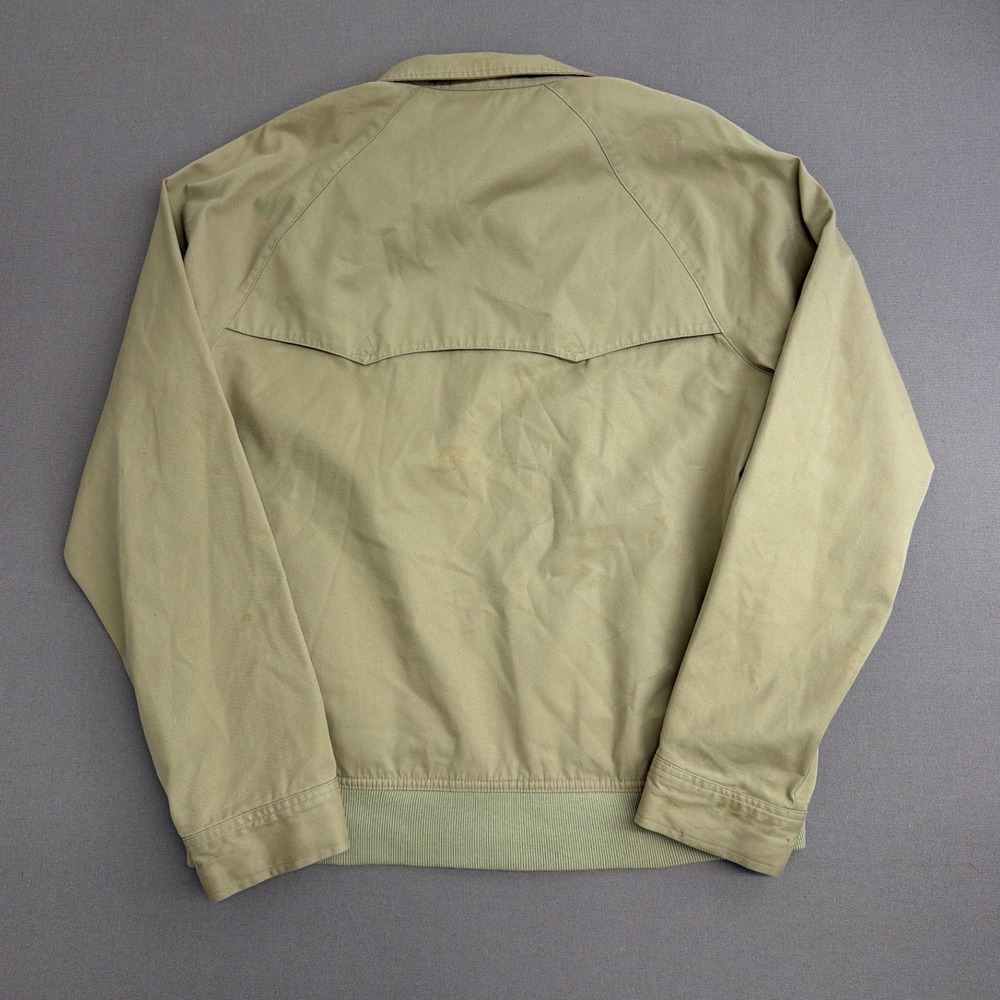 Polo Golf Ralph Lauren Harrington Jacket Tan Khaki Plaid Lined Mens Medium - Picture 2 of 12